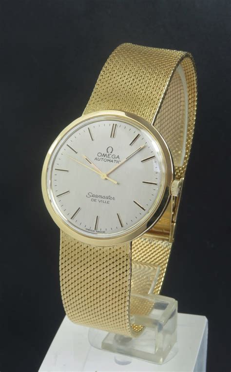 omega gold watch men|solid gold gents omega watches.